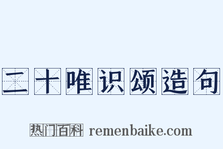 二十唯识颂造句是什么意思的图片
